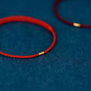 Buddha Stones "Blessings for Clear Connections" 925 Sterling Silver Lucky Golden Bead String Bracelet Anklet Includes Gift Message Card - image 16