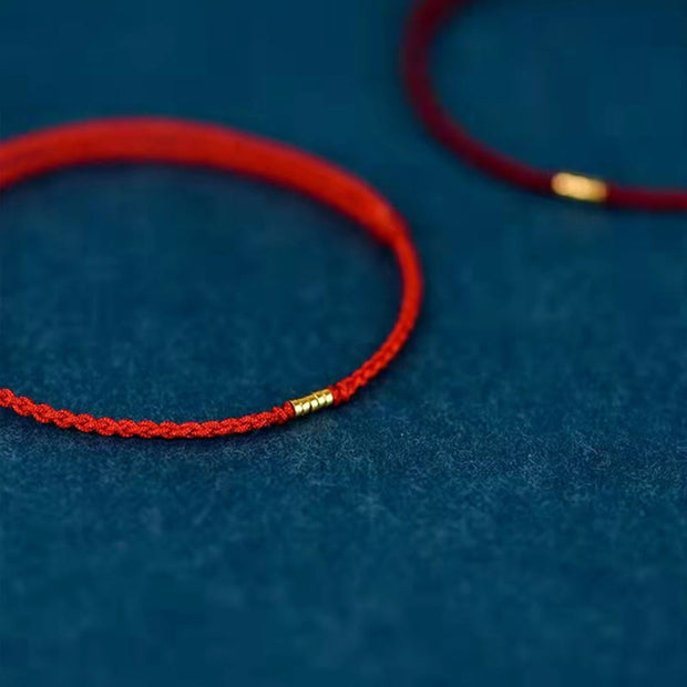 Buddha Stones "Blessings for Clear Connections" 925 Sterling Silver Lucky Golden Bead String Bracelet Anklet Includes Gift Message Card - image 16