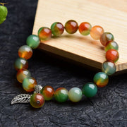 Buddha Stones Tibetan Natural Green Agate Healing Bracelet Bracelet BS 3