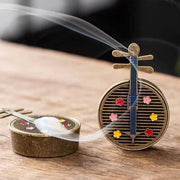 Buddha Stones Small Mini Gourd Fan Pipa Copper Alloy Incense Burner Decoration With Incense