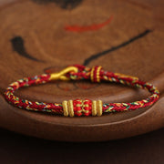 Buddha Stones Handmade Colorful Rope King Kong Knot Braided Luck Bracelet - image 5
