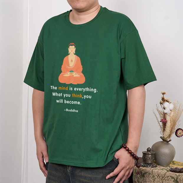 Buddha Stones The Mind Is Everything Meditation Buddha Tee T-shirt T-Shirts BS 11