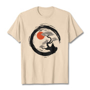 Buddha Stones Red Sun Pine Zen Circle Meditation Buddha Tee T-shirt T-Shirts BS Bisque 2XL
