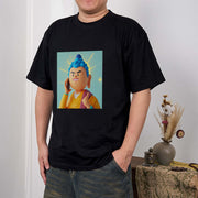 Buddha Stones Funny Cartoon Buddha Tee T-shirt T-Shirts BS 8
