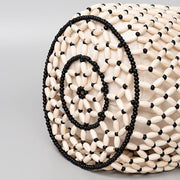 Buddha Stones Hand-woven Wooden Beads Bamboo Handle Shoulder Bag Handbag Handbags BS 4