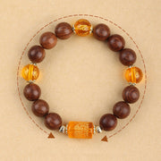 Buddha Stones Natural Phoebe Zhennan Wood Om Mani Padme Hum God Of Wealth Crystal Protection Bracelet (Extra 40% Off | USE CODE: FS40) - image 9