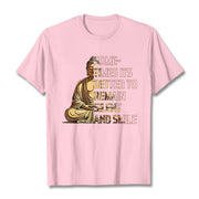 Buddha Stones Sometimes Its Better To Remain Silent And Smile Tee T-shirt T-Shirts BS LightPink 2XL