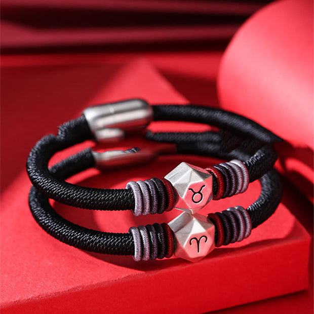 Buddha Stones 999 Sterling Silver 12 Constellations of the Zodiac Blessing Handmade String Bracelet (Extra 35% Off | USE CODE: FS35) - image 4