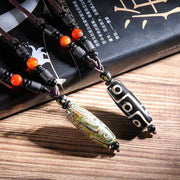 Buddha Stones Tibetan Nine-Eye Dzi Bead Wealth Necklaces & Pendants (Extra 35% Off | USE CODE: FS35) - image 1