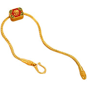 Buddha Stones Tibetan 18K Gold Om Mani Padme Hum Lucky Koi Fish Fu Character Ingot Copper Coin Peace Bracelet Bracelet BS 11