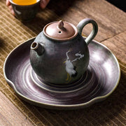 Buddha Stones White Crane Cloud Chinese Gongfu Tea Ceramic Kung Fu Teapot
