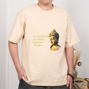 Buddha Stones A Disciplined Mind Brings Happiness Buddha Tee T-shirt T-Shirts BS 17