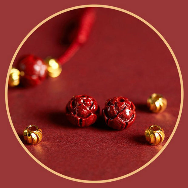 Buddha Stones Handmade Lotus Cinnabar Peace Buckle Blessing Braid Bracelet (Extra 35% Off | USE CODE: FS35) - image 14