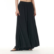 Buddha Stones Solid Color Loose Modal Wide Leg Pants With Pockets