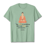 Buddha Stones The Mind Is Everything Meditation Buddha Tee T-shirt T-Shirts BS PaleGreen 2XL