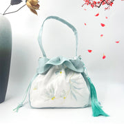 Buddha Stones Suzhou Embroidery Camellia Magnolia Peony Lotus Silk Tote Crossbody Bag Shoulder Bag Handbag 9