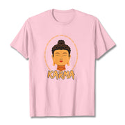 Buddha Stones Karma Buddha Tee T-shirt T-Shirts BS LightPink 2XL