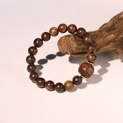Buddha Stones Rosewood Auspicious Clouds Totem Fu Character Bamboo Pattern Warmth Bracelet