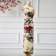 Buddha Stones Peony Flower Print Cheongsam Dress Women's Qipao (Extra 30% Off | USE CODE: FS30) - image 1