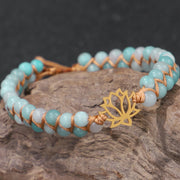 Buddha Stones Amazonite Beads Lotus Flower Balance Weave Bracelet (Extra 30% Off | USE CODE: FS30) - image 4