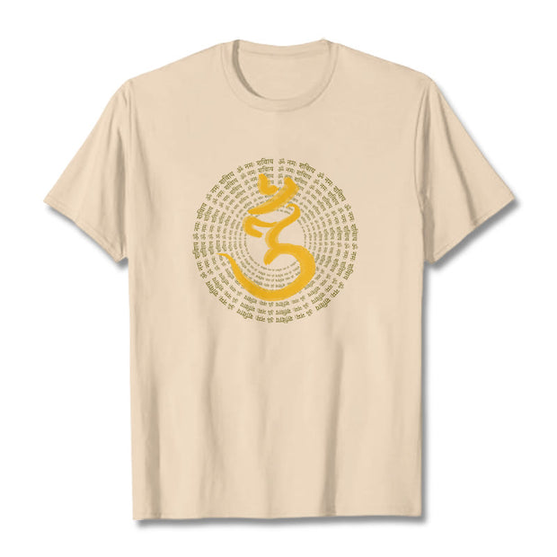 Buddha Stones 108 OM NAMAH SHIVAYA Mantra Sanskrit Tee T-shirt T-Shirts BS Bisque 2XL