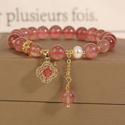 Buddha Stones "Wishing Love and Sweet Blessings" Quartz Bracelet Includes Gift Message Card - image 1