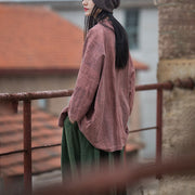 Buddha Stones Tie Dye Lace-up Design Coat Zen Meditation Open Front Top Jacket 19