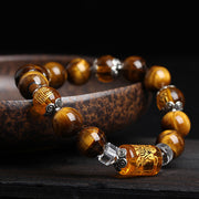 Buddha Stones Tiger Eye Bead Fortune Prosperity Bracelet Bracelet BS 2