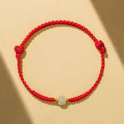 Buddha Stones Handcrafted Jade Lucky Bead Abundance Braided Bracelet 5