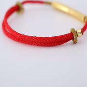 Buddha Stones Tibetan Buddhist Handmade Mani Mantra Lucky Red String Bracelet Bracelet BS 7