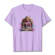 Buddha Stones Butterfly Meditation Buddha Tee T-shirt T-Shirts BS Plum 2XL