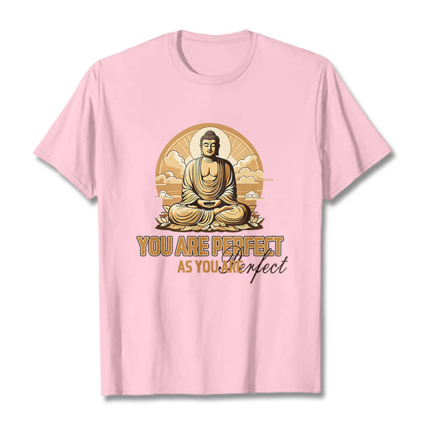 Buddha Stones You Are Perfect As You Are Tee T-shirt T-Shirts BS LightPink 2XL
