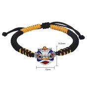 FREE Today: Bring Good Luck Handmade Dancing Lion Auspiciousness Braided String Bracelet
