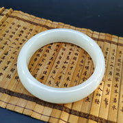 Buddha Stones Jade Luck Blessing Happiness Bangle Bracelet (Extra 30% Off | USE CODE: FS30) - image 3