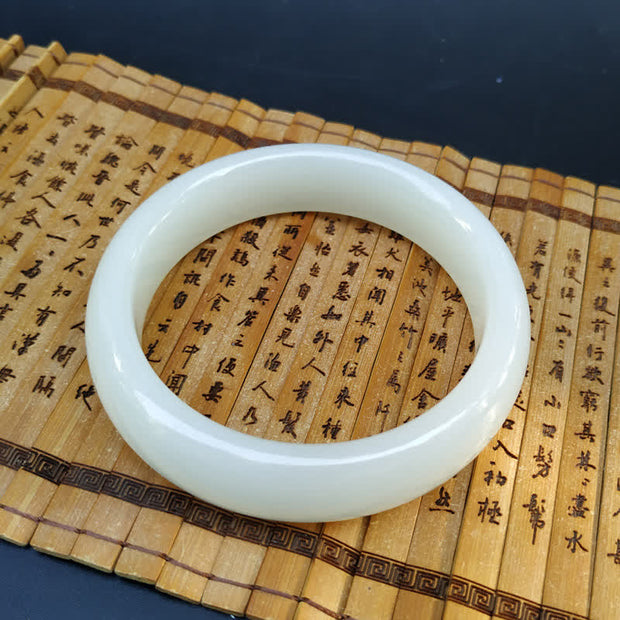 Buddha Stones Jade Luck Blessing Happiness Bangle Bracelet (Extra 30% Off | USE CODE: FS30) - image 3