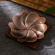 Buddha Stones Lotus Dragon Phoenix Eight Auspicious Symbols Zinc Alloy Incense Stick Holder Healing Incense Burner Decoration (Extra 35% Off | USE CODE: FS35) - Lotus Brown(Without Incense Hole) - image 14