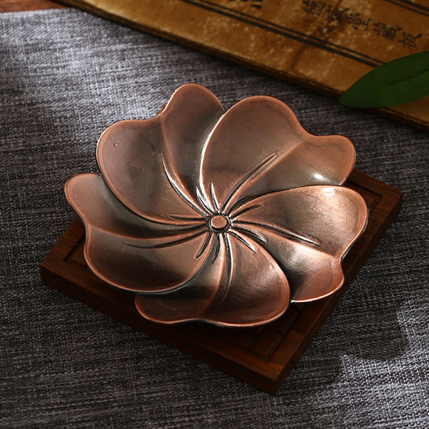 Buddha Stones Lotus Dragon Phoenix Eight Auspicious Symbols Zinc Alloy Incense Stick Holder Healing Incense Burner Decoration (Extra 35% Off | USE CODE: FS35) - Lotus Brown(Without Incense Hole) - image 14