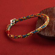 Buddha Stones "May you be healthy and happy" Lucky Multicolored Bracelet Includes Gift Message Card - image 3