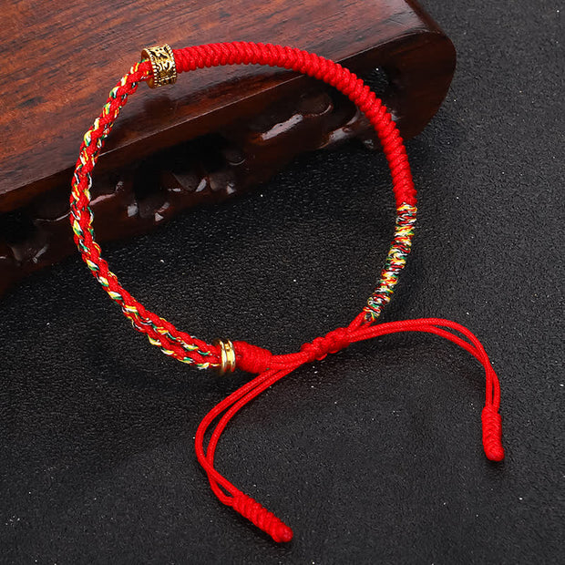 Buddha Stones Om Mani Padme Hum Protection Luck String Bracelet Bracelet BS 3