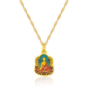 Buddha Stones Buddha Lotus Serenity Copper Necklace Pendant (Extra 30% Off | USE CODE: FS30)