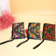 Buddha Stones Dragon Butterfly Cosmos Flower Embroidery Wallet Shopping Purse Purse BS 31