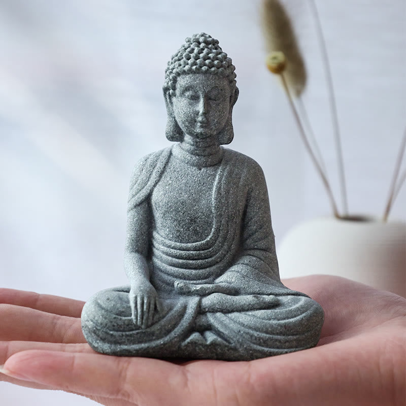 アクセサリー PeterStone: Buddha Time of Meditation m Buddha Stone Tibetan Meditation Healing Gift Bundle