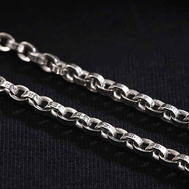 Buddha Stones 925 Sterling Silver Om Mani Padme Hum Carved Design Creativity Metal Bracelet (Extra 30% Off | USE CODE: FS30) - image 4