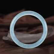 Buddha Stones Blue Chalcedony Emotional Balance Energy Bracelet Bangle Bracelet Bangle BS 62-63mm