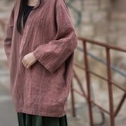 Buddha Stones Tie Dye Lace-up Design Coat Zen Meditation Open Front Top Jacket 15