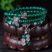 FREE Today: Giving Courage Natural Green Agate Butterfly Bracelet