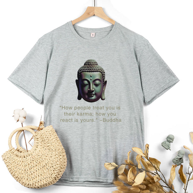 Buddha Stones How People Treat You Is Their Karma Buddha Tee T-shirt T-Shirts BS 36