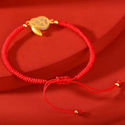 Buddha Stones 925 Sterling Silver Year of the Rabbit Hetian White Jade Luck Red String Protection Bracelet Bracelet BS 4