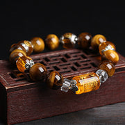 Buddha Stones Tiger Eye Bead Fortune Prosperity Bracelet Bracelet BS 3