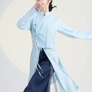 Buddha Stones 2Pcs Classical Dance Clothing Zen Tai Chi Meditation Clothing Cotton Top Pants Women's Set Clothes BS 15